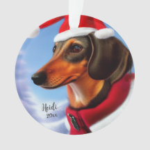 Dachshund, Santa Dog, personalista, Navidades
