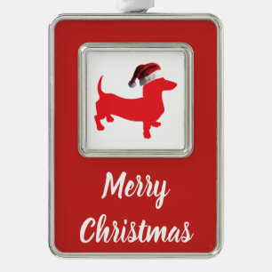 Adorno Dachshund vistiendo un Gorra de Santa Claus para N