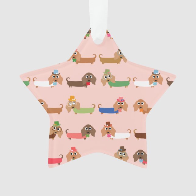 Adorno Dachshunds divertidos (Anverso)