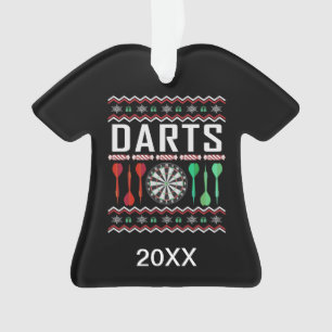 Adorno Dart Dartboard personalizado suéter de Navidades f