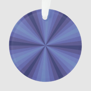 Adorno de acrílico azul de ilusión óptica