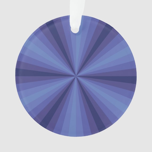 Adorno de acrílico azul de ilusión óptica (Anverso)