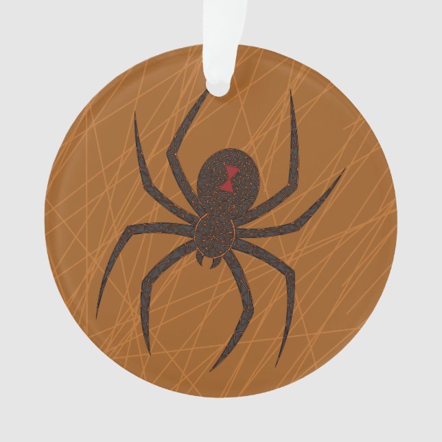 Adorno de acrílico de la telaraña de la araña (Anverso)