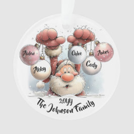 Adorno de acrílico de Santa personalizado en la ni
