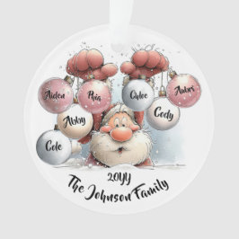 Adorno de acrílico de Santa personalizado en nieve