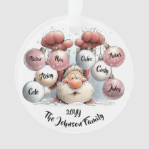 Adorno de acrílico de Santa personalizado en nieve