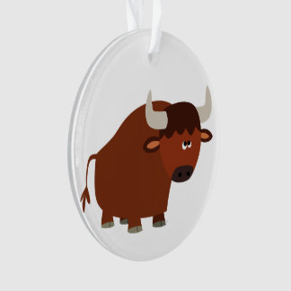 Adorno de acrílico de toro de dibujos animados tím