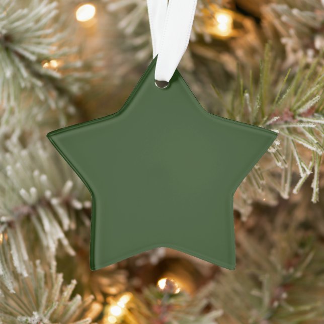 Adorno de Acrílico Estrella Verde Bosque Oscuro (Árbol)