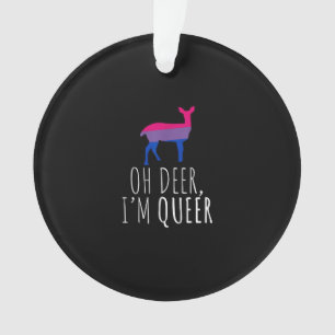 Adorno de acrílico Oh Deer Queer Orgullo Bisexual 