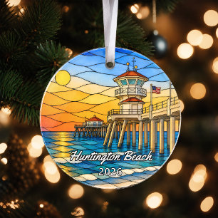 Adorno de acrílico personalizado de Huntington Bea