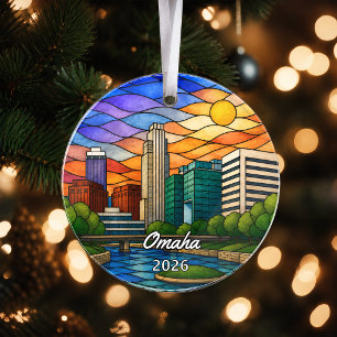 Adorno de acrílico personalizado de Omaha, Nebras