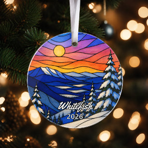 Adorno de acrílico personalizado de Whitefish, Mo