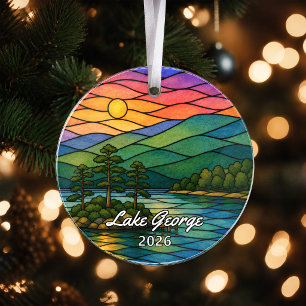 Adorno de acrílico personalizado del lago George,