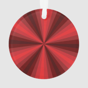Adorno de acrílico rojo de ilusión óptica