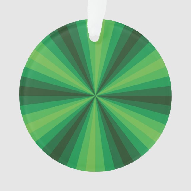 Adorno de acrílico verde de ilusión óptica (Anverso)