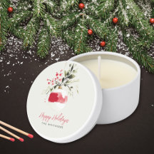 Adorno de Acuarela de Navidad con Nombre Personali