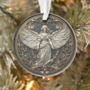 Adorno de Ángel de la Guarda de Navidad Elegante