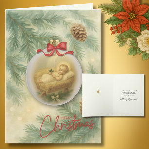 Adorno de árbol de Navidad del Niño Jesús religios