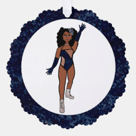 Adorno de bailarina de Indigo & Diamonds Tarjeta A