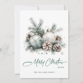 Adorno de bienvenida elegante de Navidad en verde 