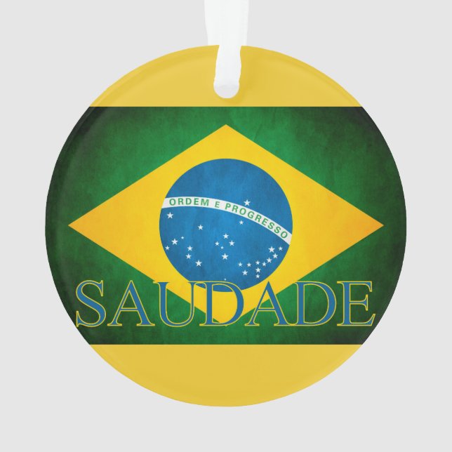Adorno De Brasil Saudade da bandeira (Reverso)