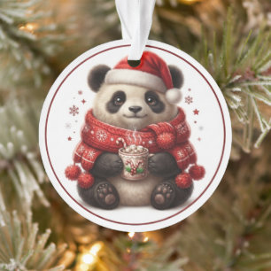 Adorno de Cacao Caliente de Panda Navideño Adorabl