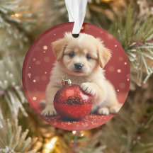 Adorno de cachorro de Navidad