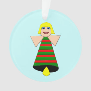 Adorno de campana de ángel de Navidad acrílico