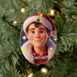 Adorno de cerámica<br><div class="desc">"¡Haz que esta Navidad sea aún más especial con un adorno para colgar en tu árbol personalizado! Crea un recuerdo único que brillará en tu árbol y en tu corazón."</div>
