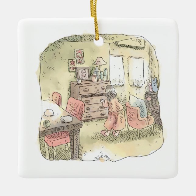 ADORNO DE CERÁMICA さ な く く じ (Anverso)