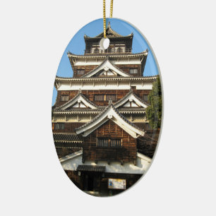 Adorno De Cerámica 広島城 del castillo de Hiroshima, Hiroshima, Ja