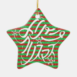ADORNO DE CERÁMICA 星形メリークリスマスのタイポグラフィーと他8言語