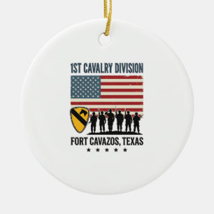 Adorno De Cerámica 1ª División de Caballería Fort Hood Camiseta Milit