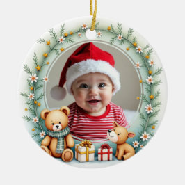 Adorno De Cerámica 1ª Navidad ayudante más reciente de Santa de 2 lad