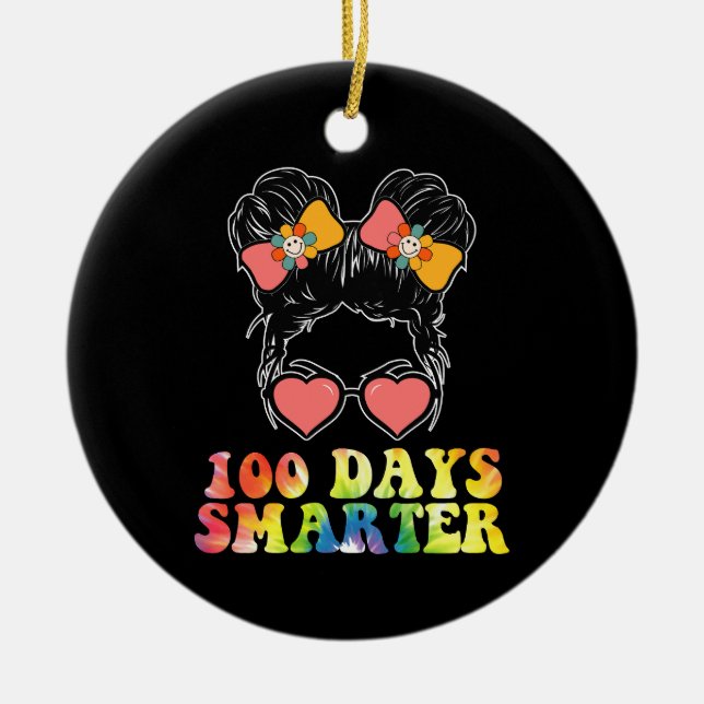 Adorno De Cerámica 100 días Chicas más inteligentes desordenados Escu (Frente)