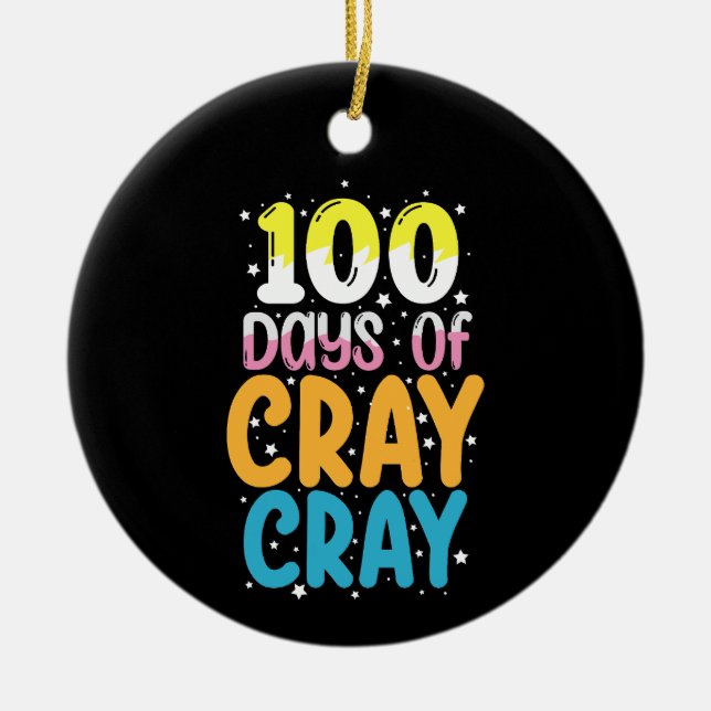 Adorno De Cerámica 100 días de frío en la escuela (Frente)