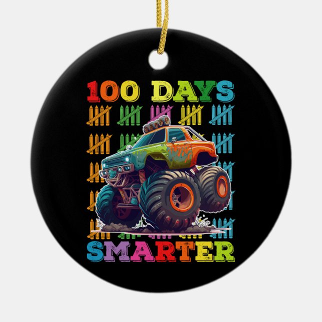 Adorno De Cerámica 100 días más inteligentes de monstruo de una escue (Frente)