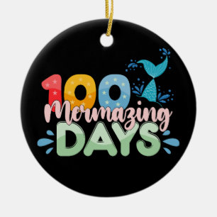 Adorno De Cerámica 100 días Mermazing Días 100 de la escuela Sirena