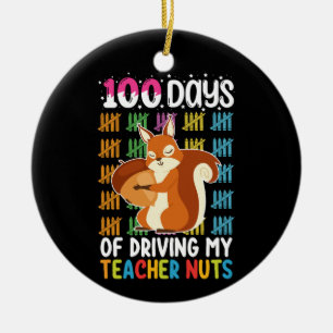 Adorno De Cerámica 100 Días Volviendo Loca a Mi Maestra Ardilla