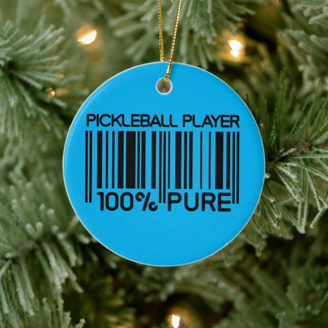 Adorno De Cerámica 100% personalizado de jugador de pickleball (Árbol)