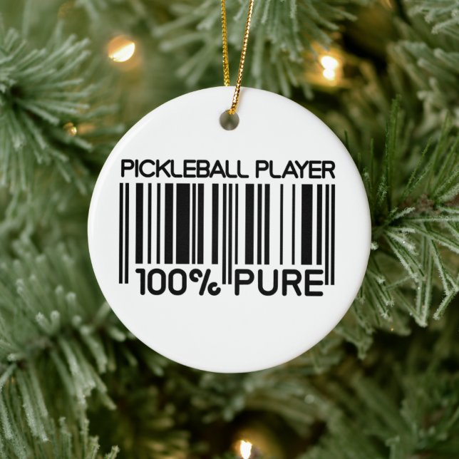 Adorno De Cerámica 100% personalizado de jugador de pickleball (Árbol)