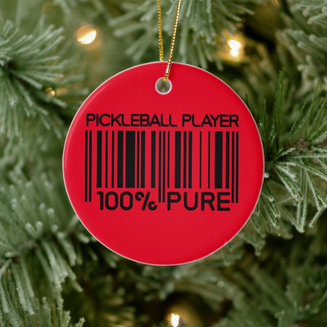 Adorno De Cerámica 100% personalizado de jugador de pickleball (Árbol)