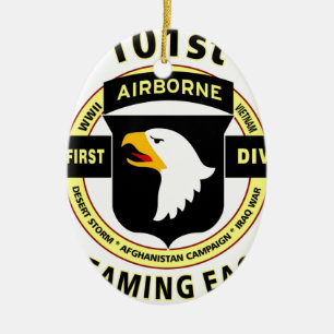 Adorno De Cerámica 101ST DIVISIÓN AEROTRANSPORTADA de "EAGLES