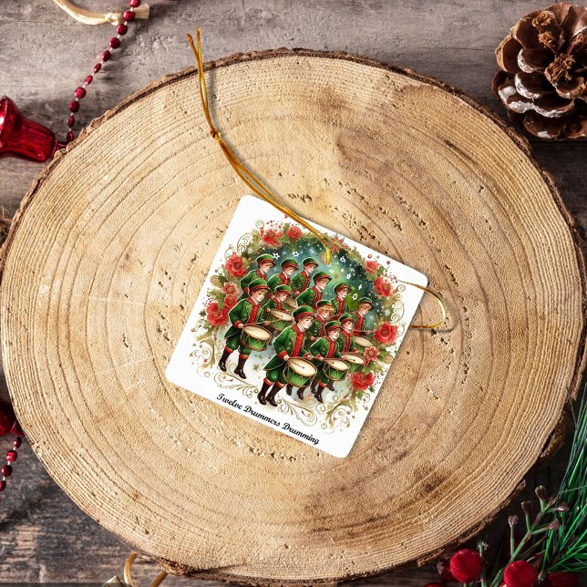 Adorno De Cerámica 12 días de Navidades Doce tambores (Subido por el creador)