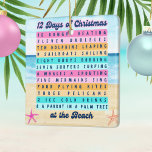 Adorno De Cerámica 12 días de Navidades en el Beach Retro Tropical<br><div class="desc">Celebra la temporada de vacaciones en estilo tropical con este adorno de '12 días de Navidades en la playa'. La decoración de los Navidades se combina con el espíritu de las costas soleadas, la arena cálida y una palmera que se ondea suavemente. Esta encantadora pieza combina el tradicional villancico de...</div>