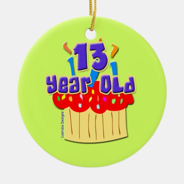Adorno De Cerámica 13 años (Frente)