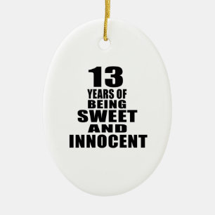 Adorno De Cerámica 13 años de ser dulce e inocente