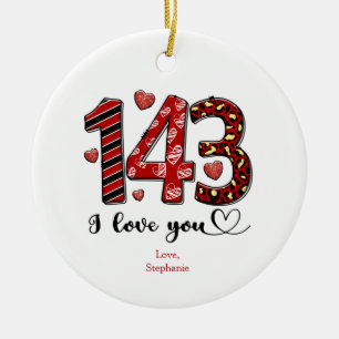 Adorno De Cerámica 143 Te Amo San Valentín Aniversario Personalizado