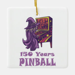 Adorno De Cerámica 150 Años Pinball Wizard Arcade Cumpleaños
