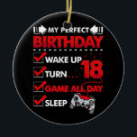 Adorno De Cerámica 18 Year Old Gamer Boy 18th Perfect Birthday Gaming<br><div class="desc">18 Year Old Gamer Gift Boy Teen 18th Perfect Birthday Gaming</div>
